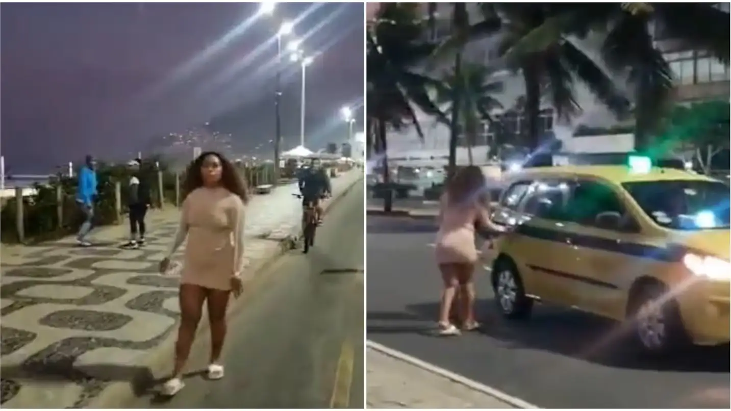 Las presuntas ladronas escaparon en taxi (Foto: X @noticiaspopu).