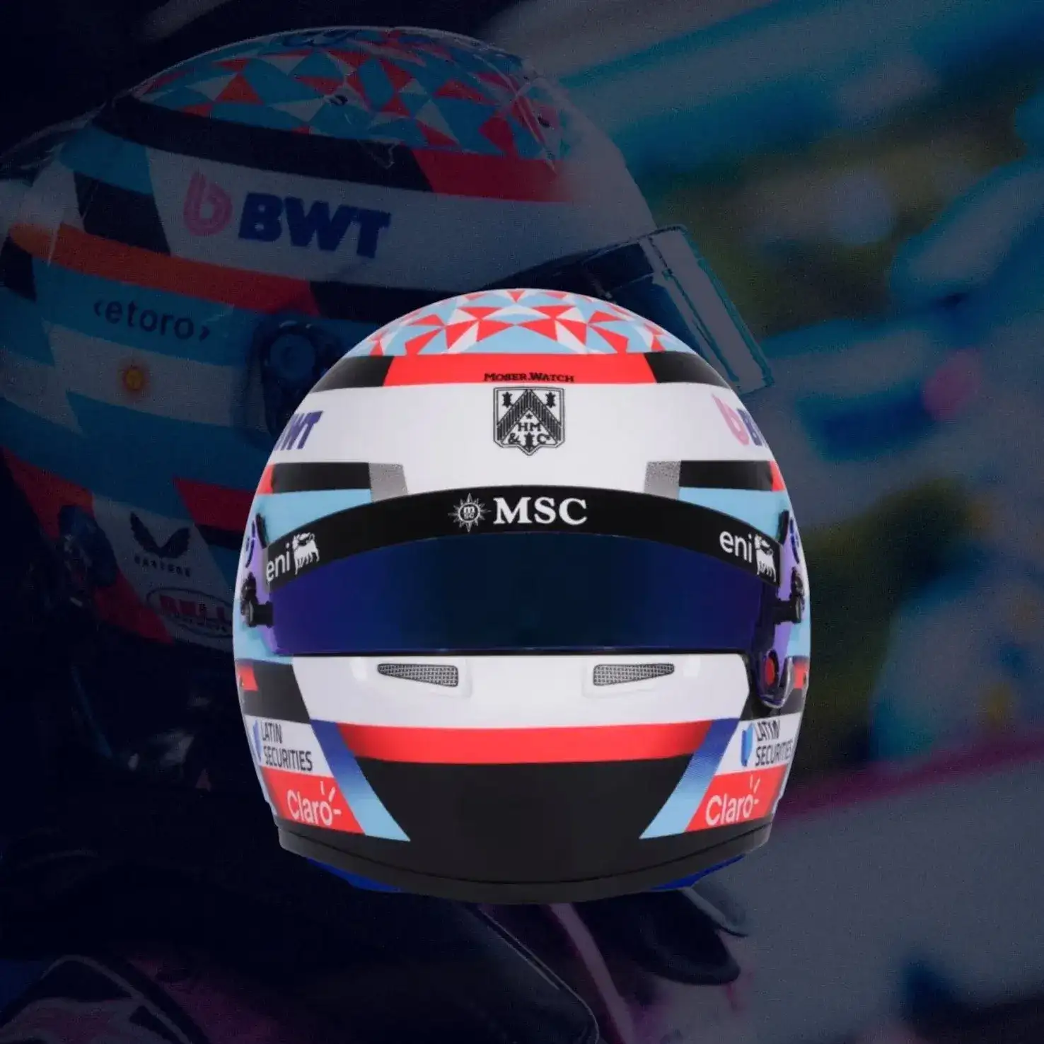 Ya se puede adquirir el minicasco que usa Franco Colapinto en la F1 2026