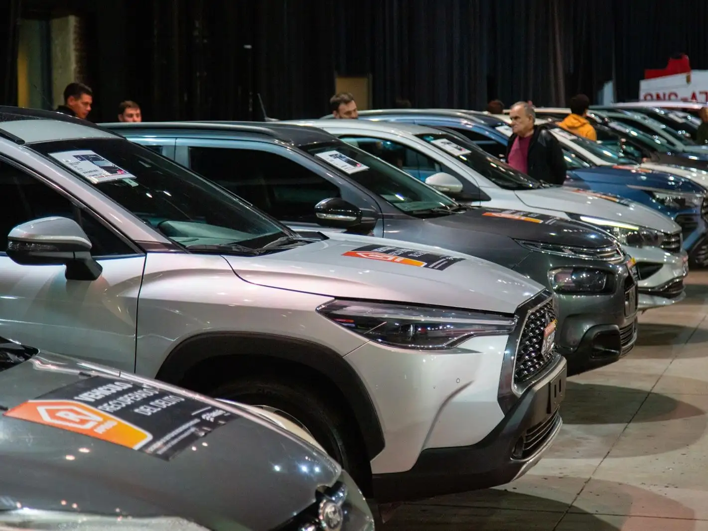 Algunos de los autos exhibidos en Rosario.