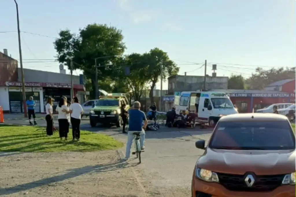Ruta 8 y Alvera, escenario de uno de los siniestros viales registrados en la mañana.