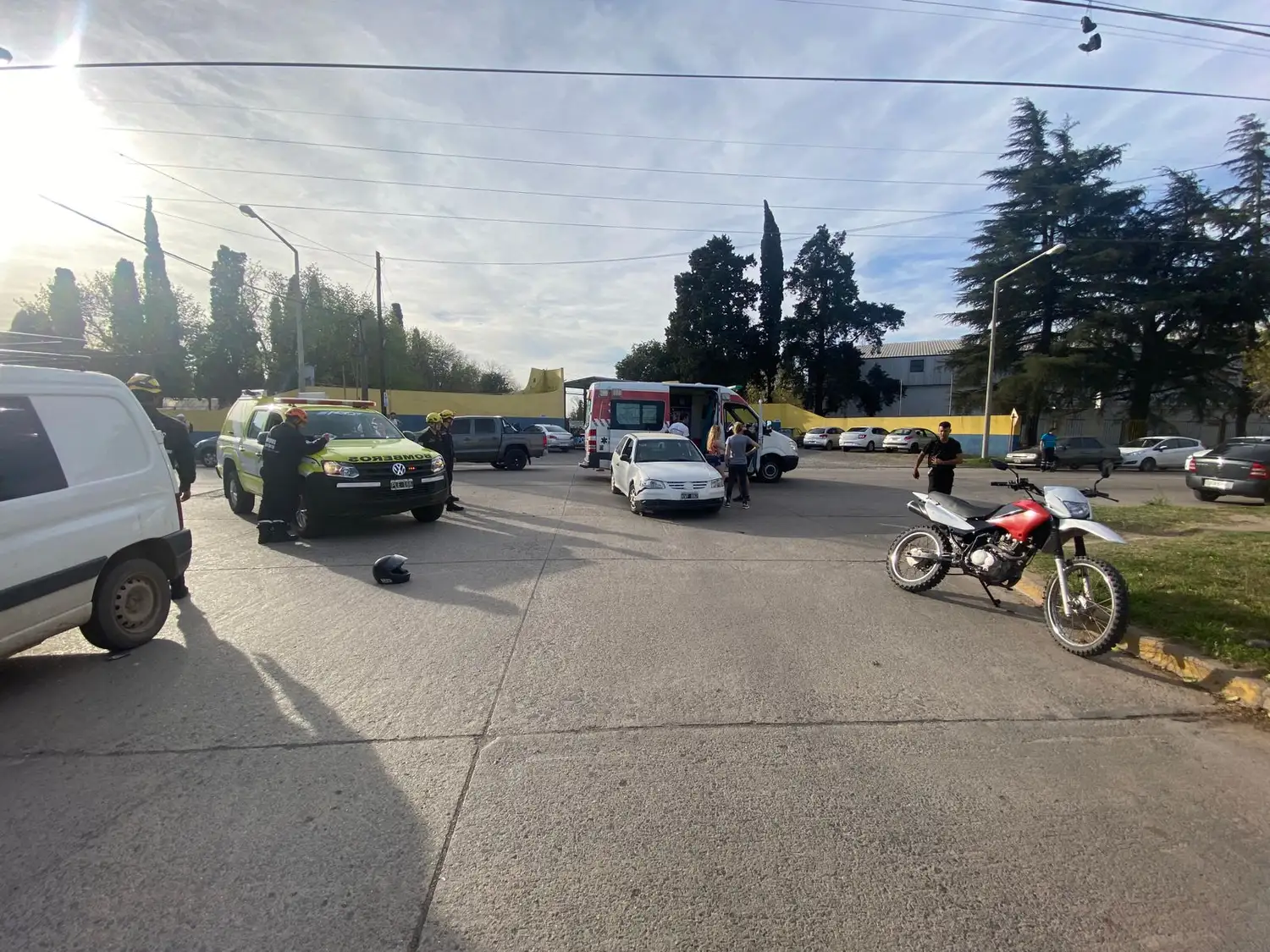 El accidente fue en en intersección de Jujuy y Liniers. Crédito: Bomberos de Venado Tuerto.