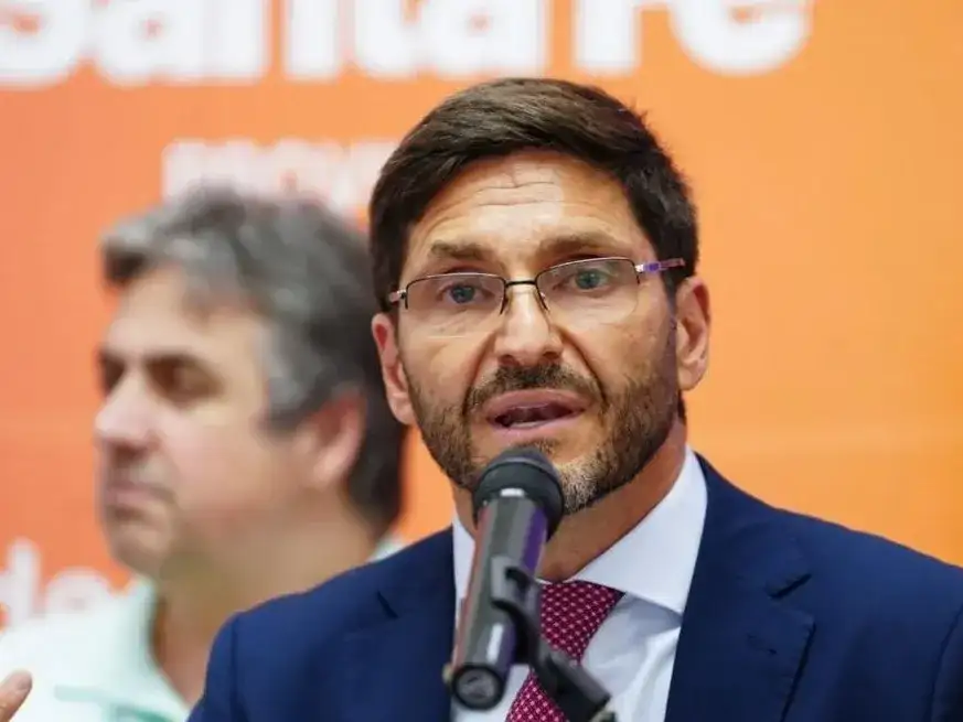 El gobernador Pullaro este miércoles desde Rosario. Crédito: Gobierno de Santa Fe.