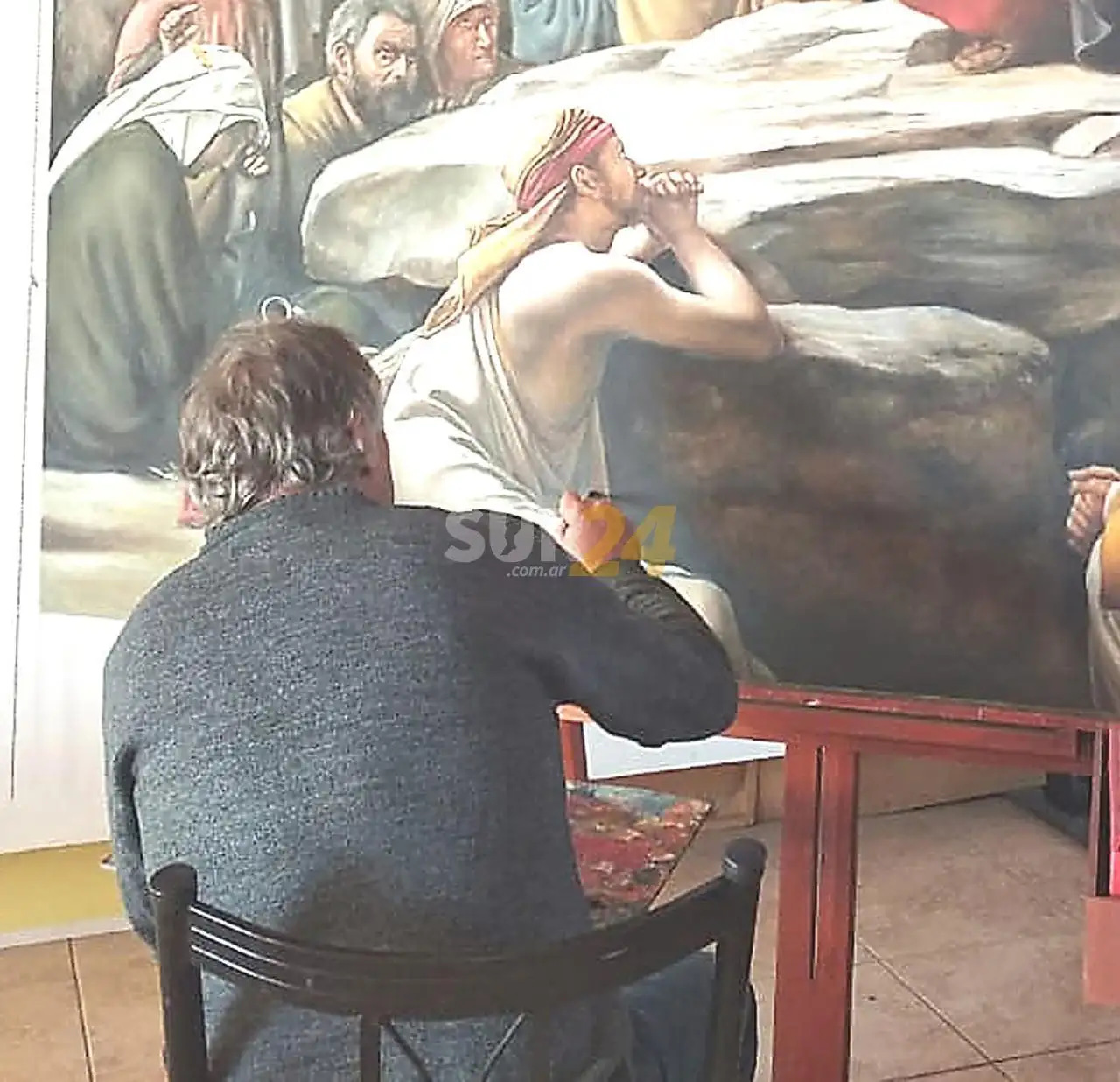 Pinturas religiosas embellecen la Parroquia San Jorge de Berabevú