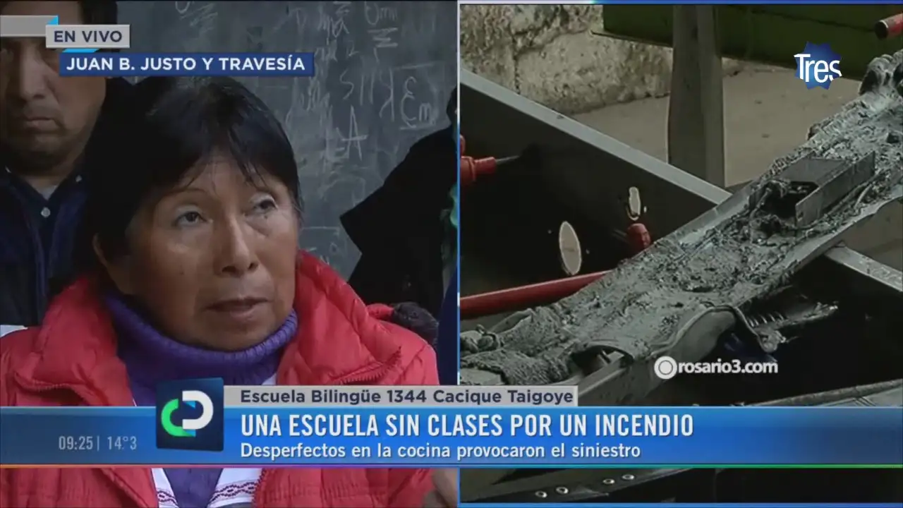 Chicos del barrio Toba de Travesía sin clases por incendio