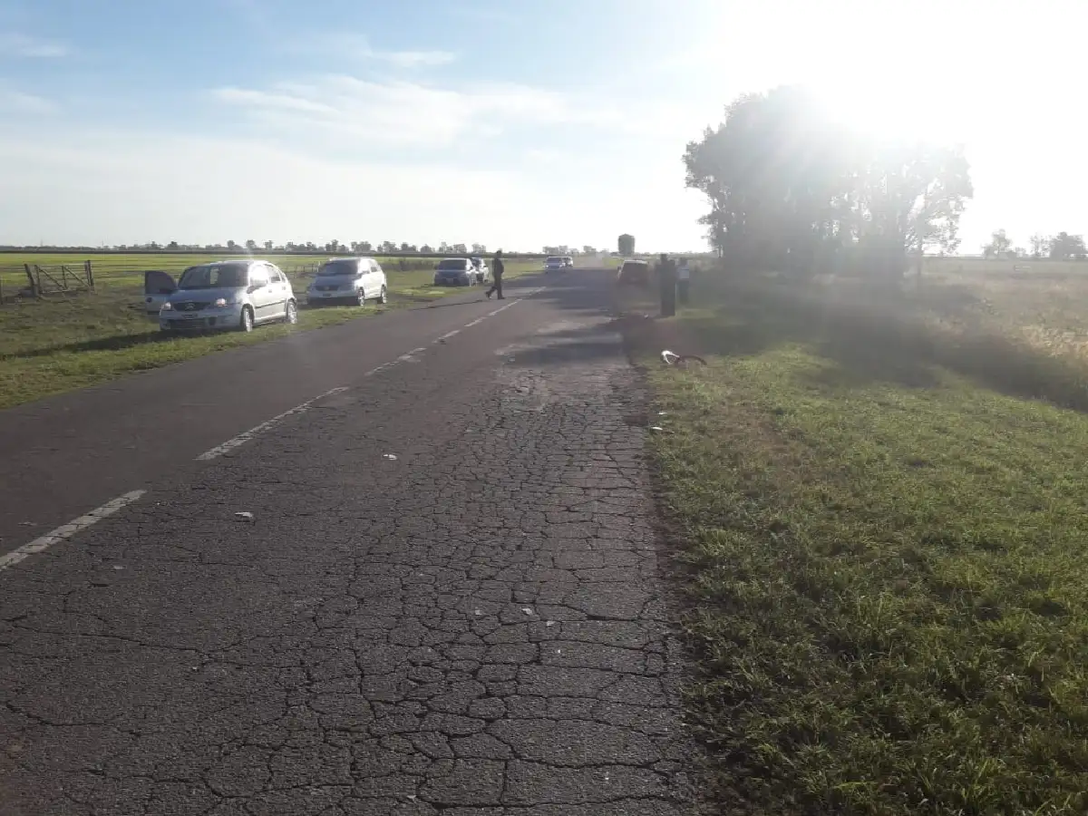 Joven ciclista herida en choque en la Ruta A-181, cerca de Colonia Vignaud