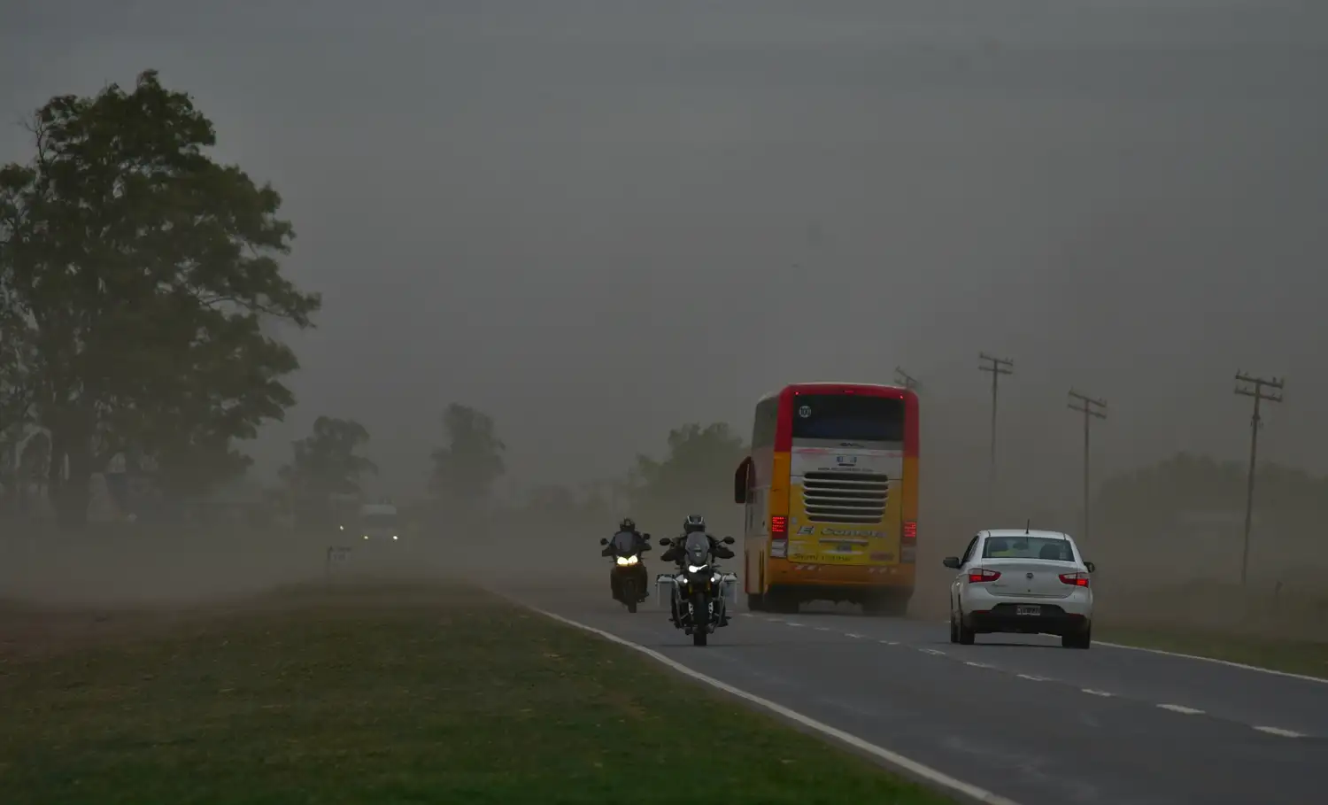 Alerta de tránsito por vientos fuertes y baja visibilidad