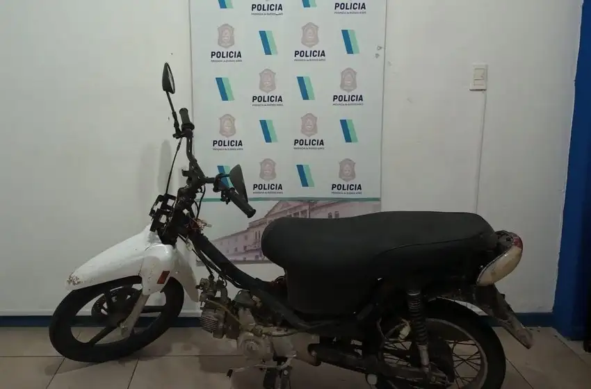 Identifican moto robada: dos menores iban a bordo