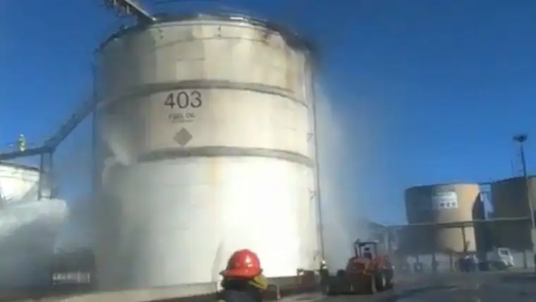 San Lorenzo: explosión en un tanque en la empresa Vicentín