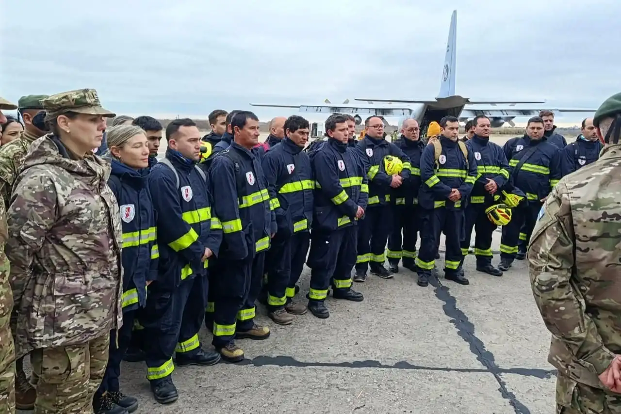Los brigadistas santafesinos.