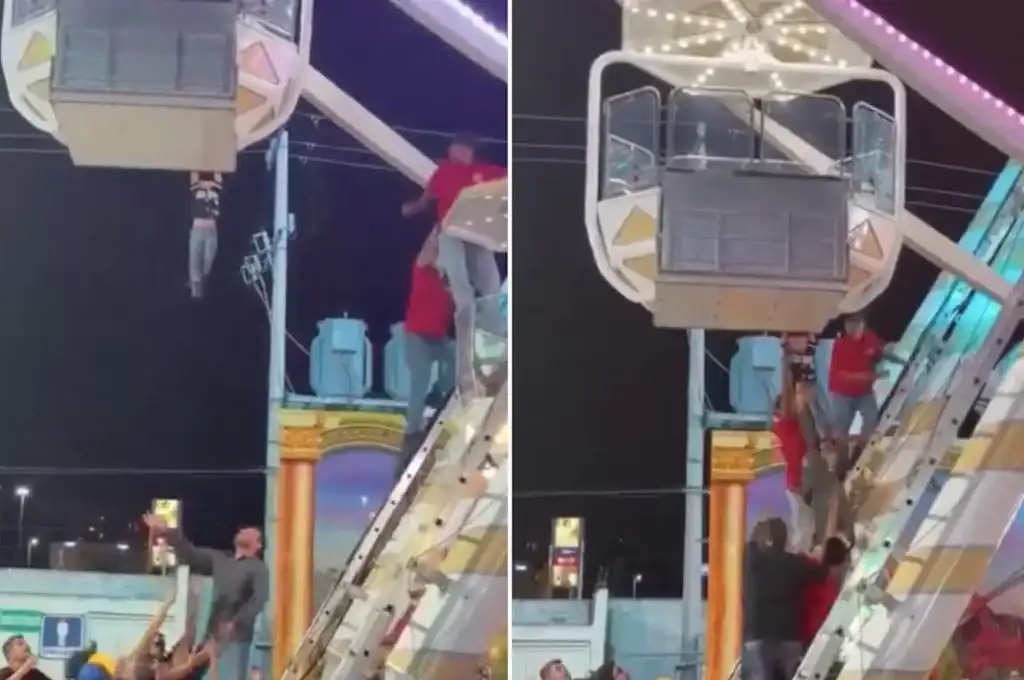 Un menor quedó colgado en un juego