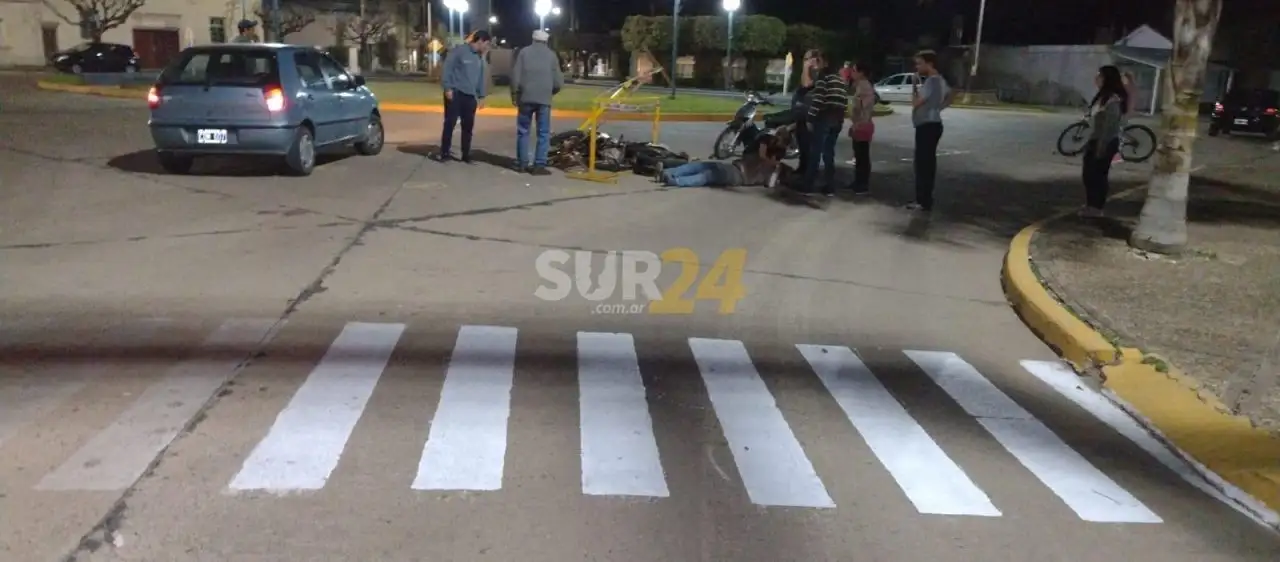 Chovet: un hombre resultó con lesiones graves tras chocar en moto contra una valla