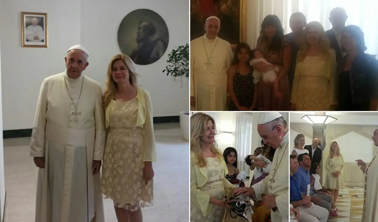 Mercedes Ninci fue madrina de una nena bautizada por el papa Francisco en el Vaticano: su emotiva experiencia