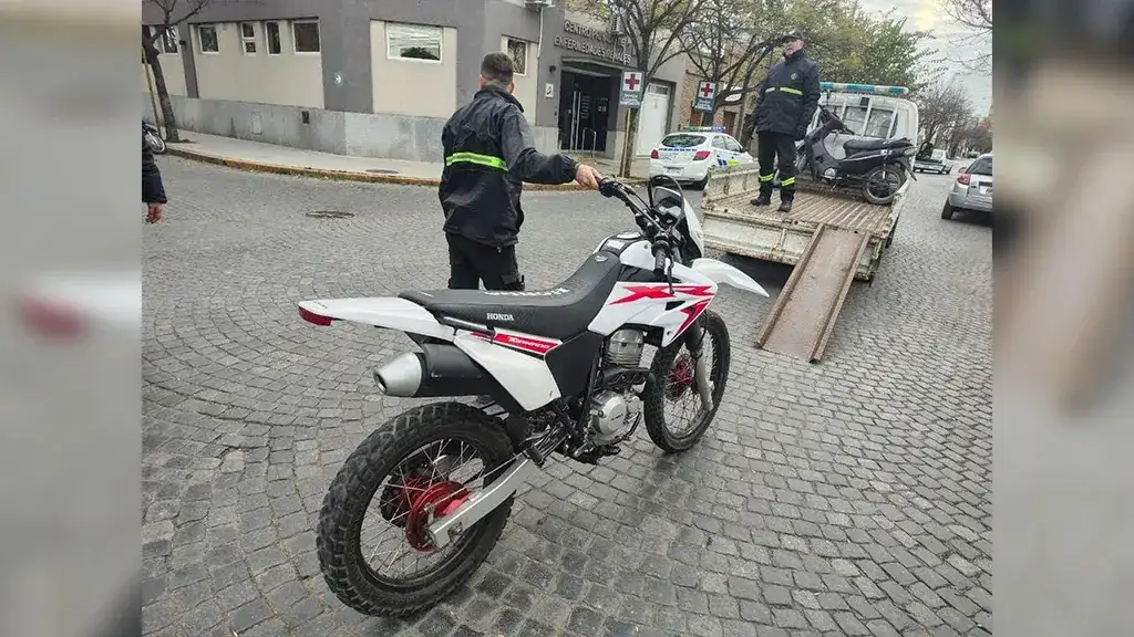La motocicleta involucrada en el choque