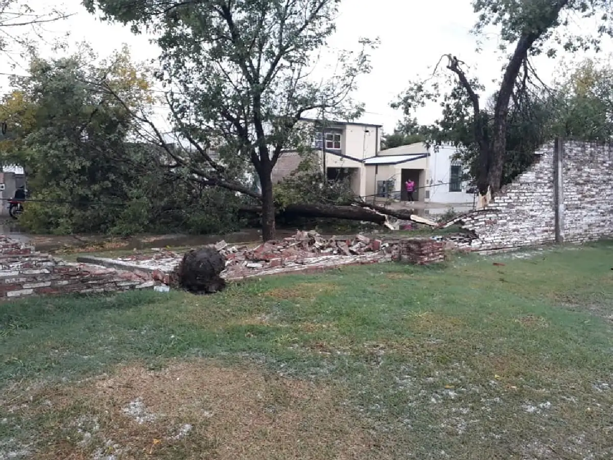 Fuerte temporal en Esperanza: granizo, viento y lluvias