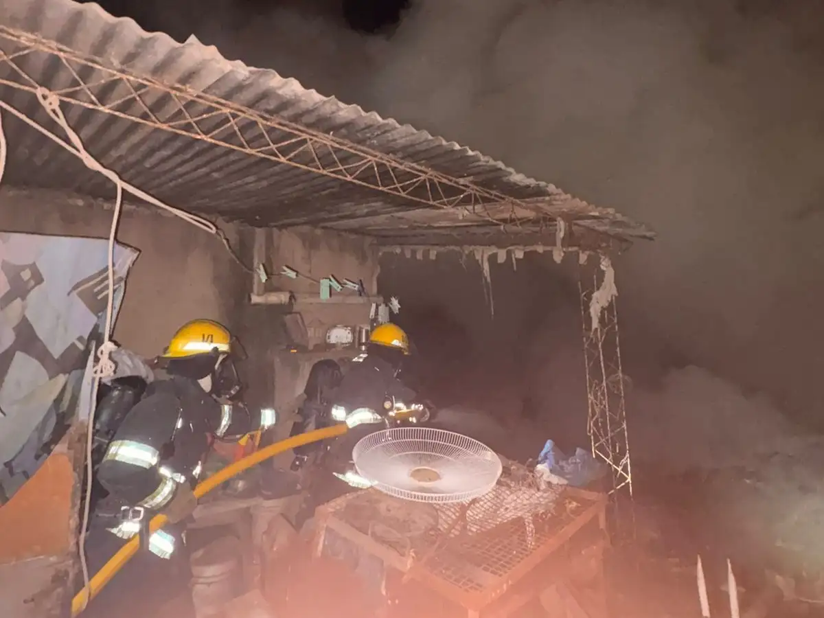 El incendio ocurrió en una vivienda de barrio 9 de Septiembre.