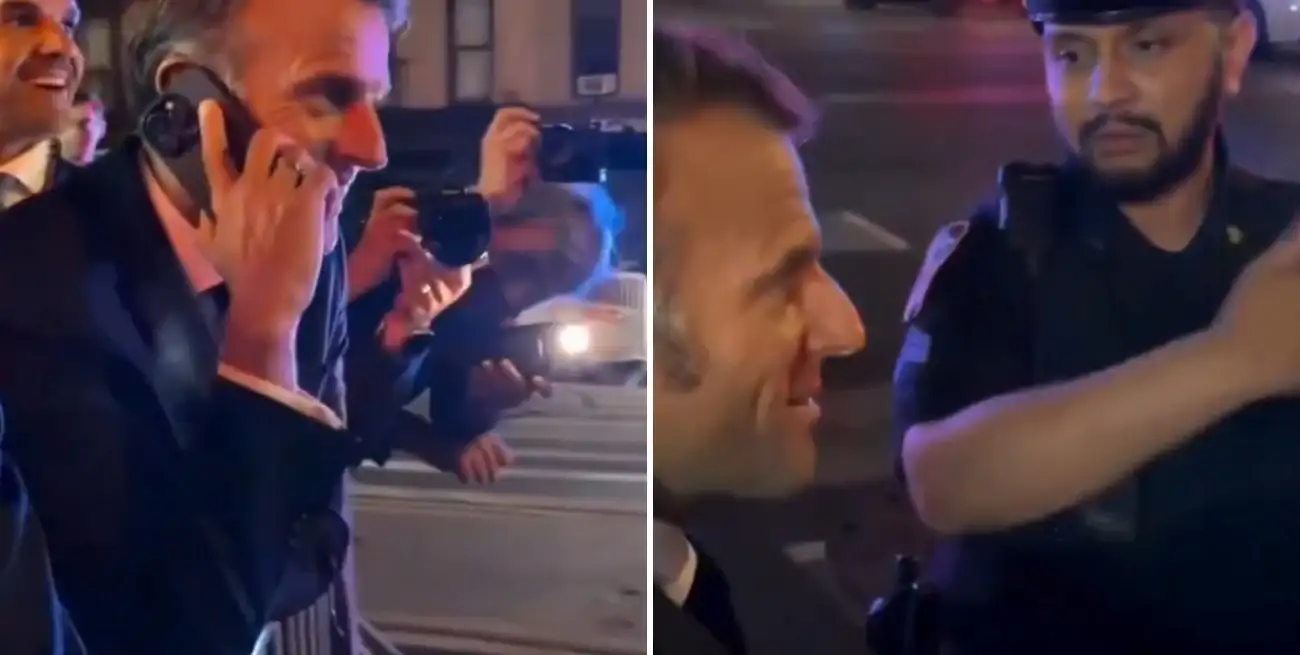 Macron este lunes por la noche en Nueva York.