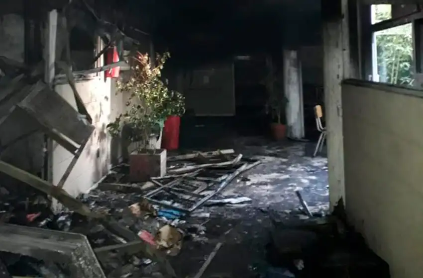 Imágenes exclusivas: así quedó el colegio Schweitzer tras el incendio