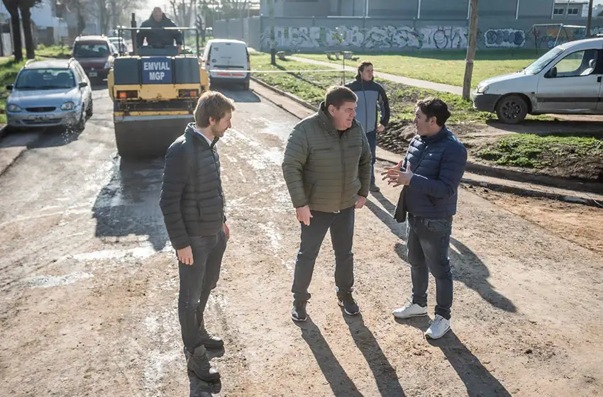 El Municipio realiza obras de cordón cuneta y pavimentación en el barrio Santa Rita
