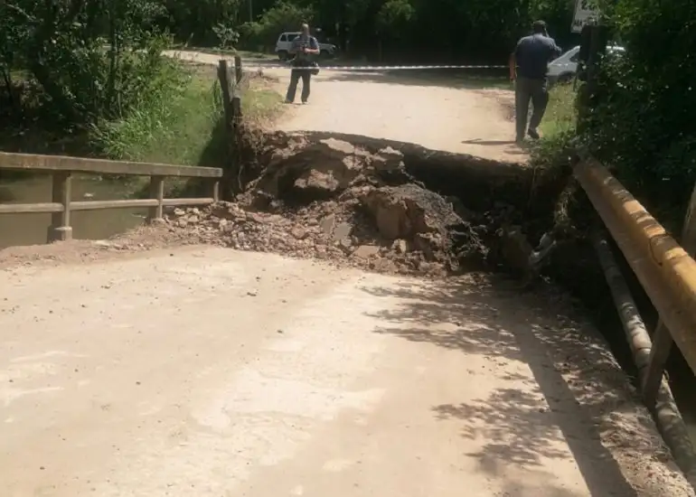 Se desmoronó un puente en Entre Ríos