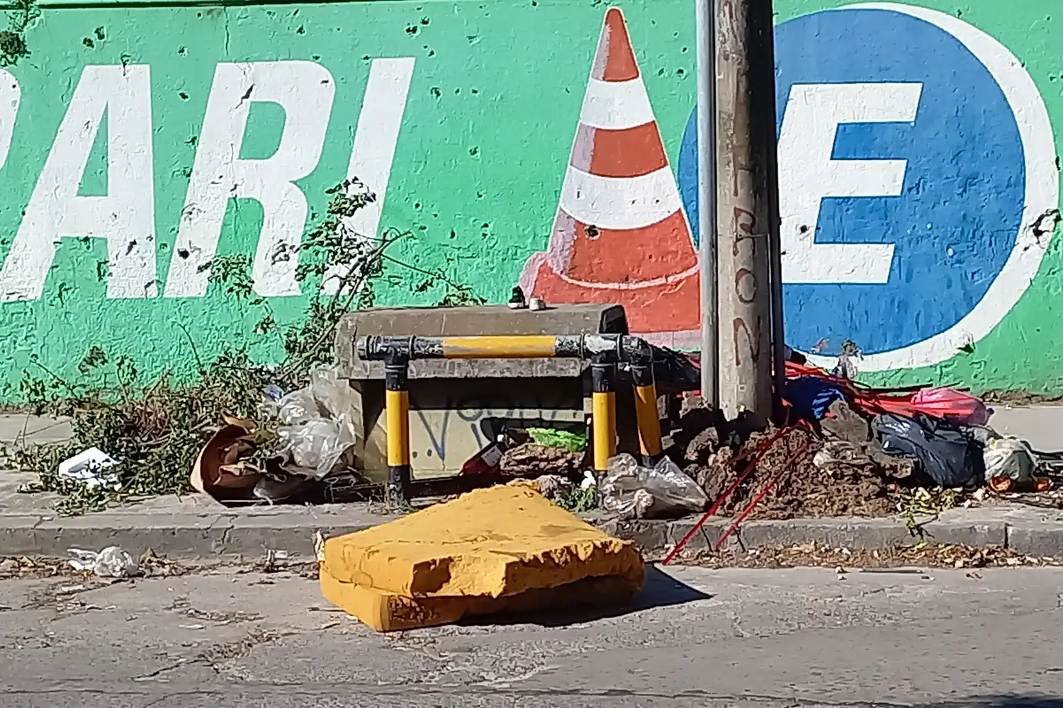 La basura se acumula en las calles de Mar del Plata.
