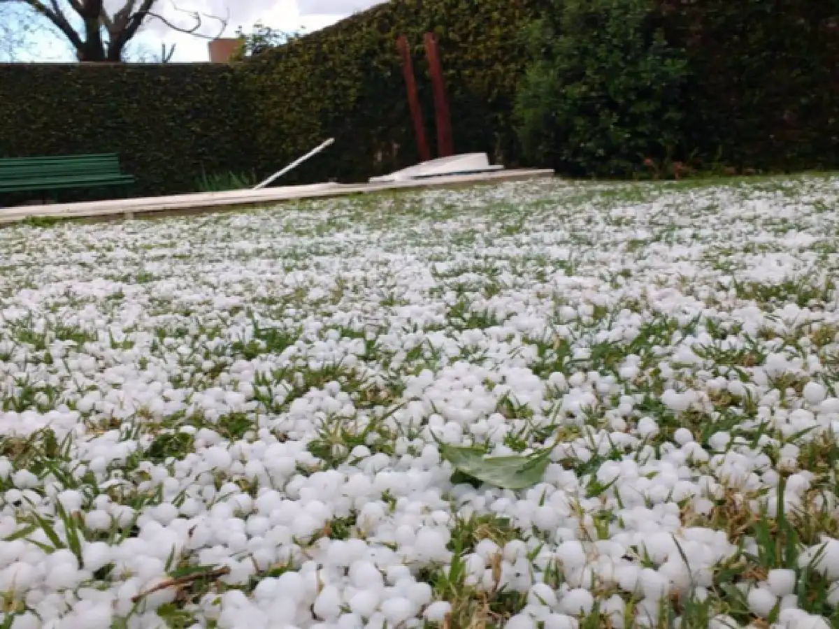 Una fuerte pedrea sorprendió al sur de Córdoba