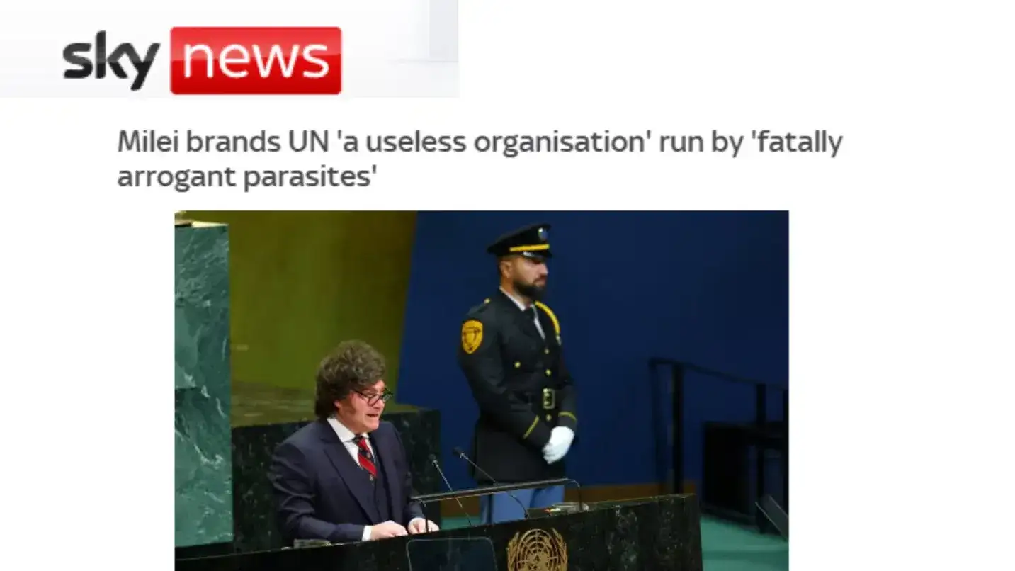 Medios britanicos al discurso de milei en la onu 2 - 1