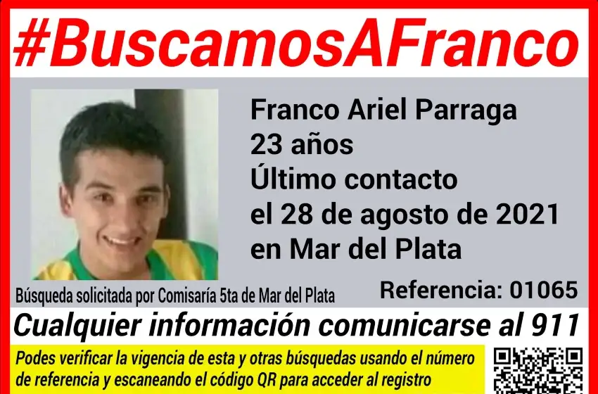Apareció Franco Párraga en pleno centro de Mar del Plata