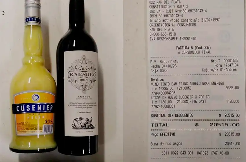 Ladrones de gustos caros: quiso pasar vino premium y fue atrapado en línea de cajas