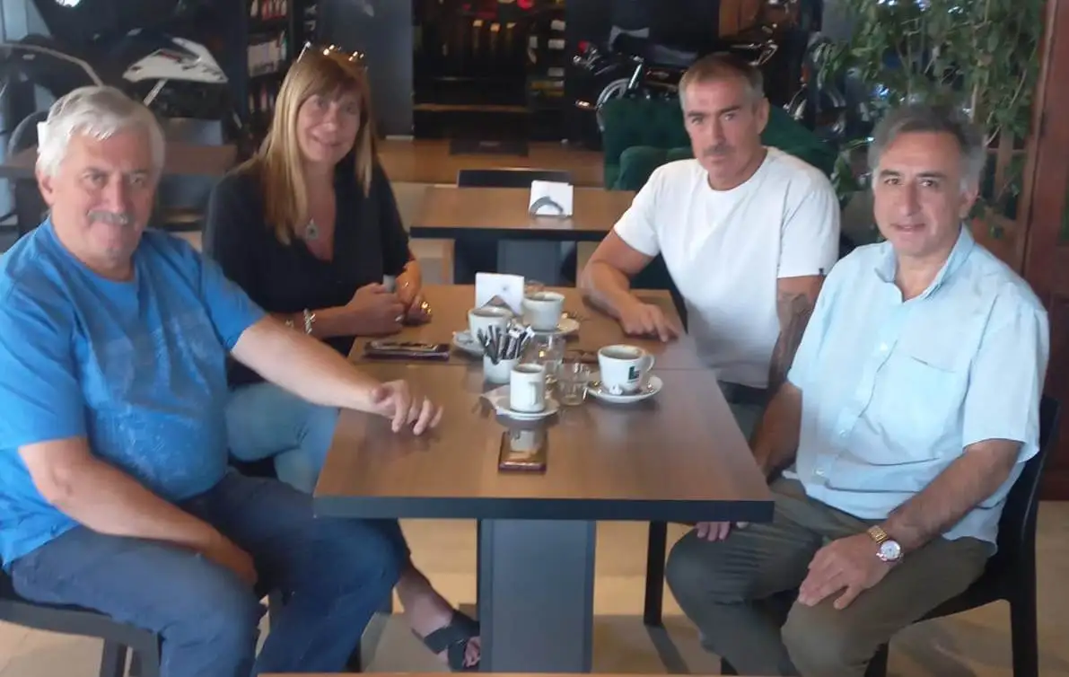 Los presidentes de San José, Talleres, Biguá y River reunidos.