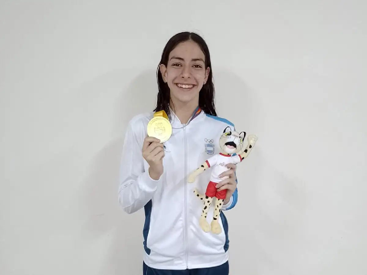 Malena ganó la medalla dorada en los Suramericanos [video]
