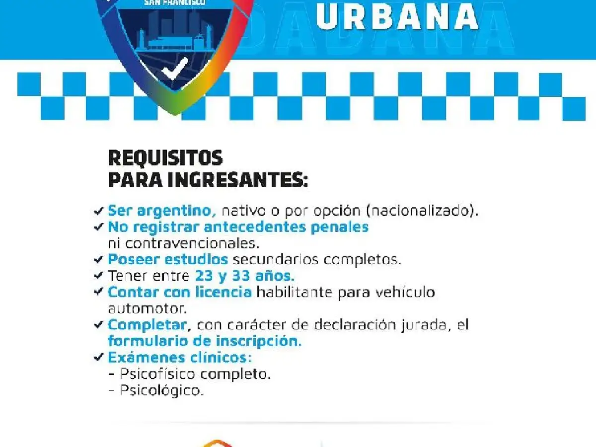 Reabren inscripciones para formar parte del nuevo Cuerpo de Prevención Urbana