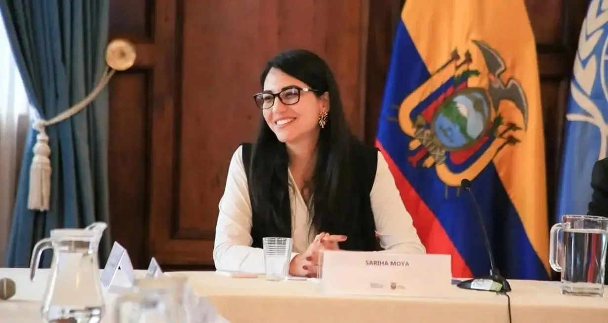Sariha Moya, la nueva vicepresidenta ecuatoriana. Foto: Presidencia de Ecuador