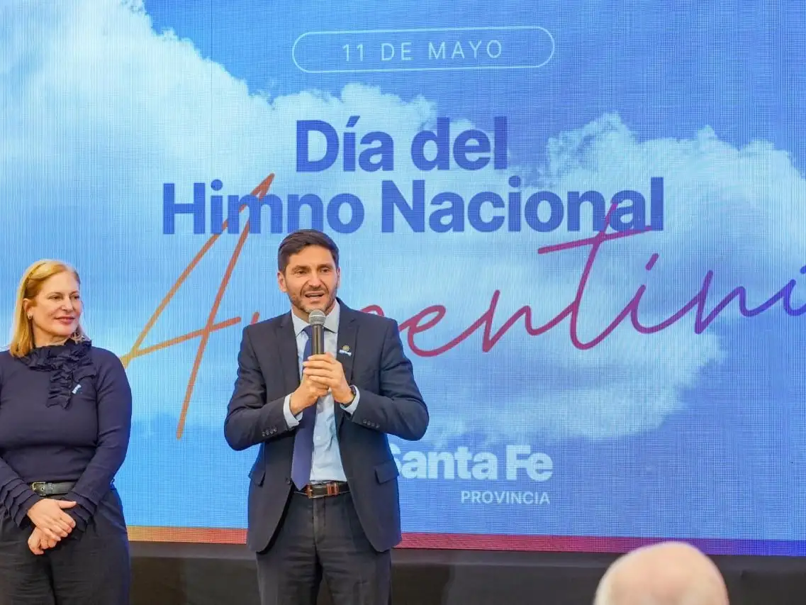 Pullaro y Scaglia durante la presentación de la producción audiovisual.