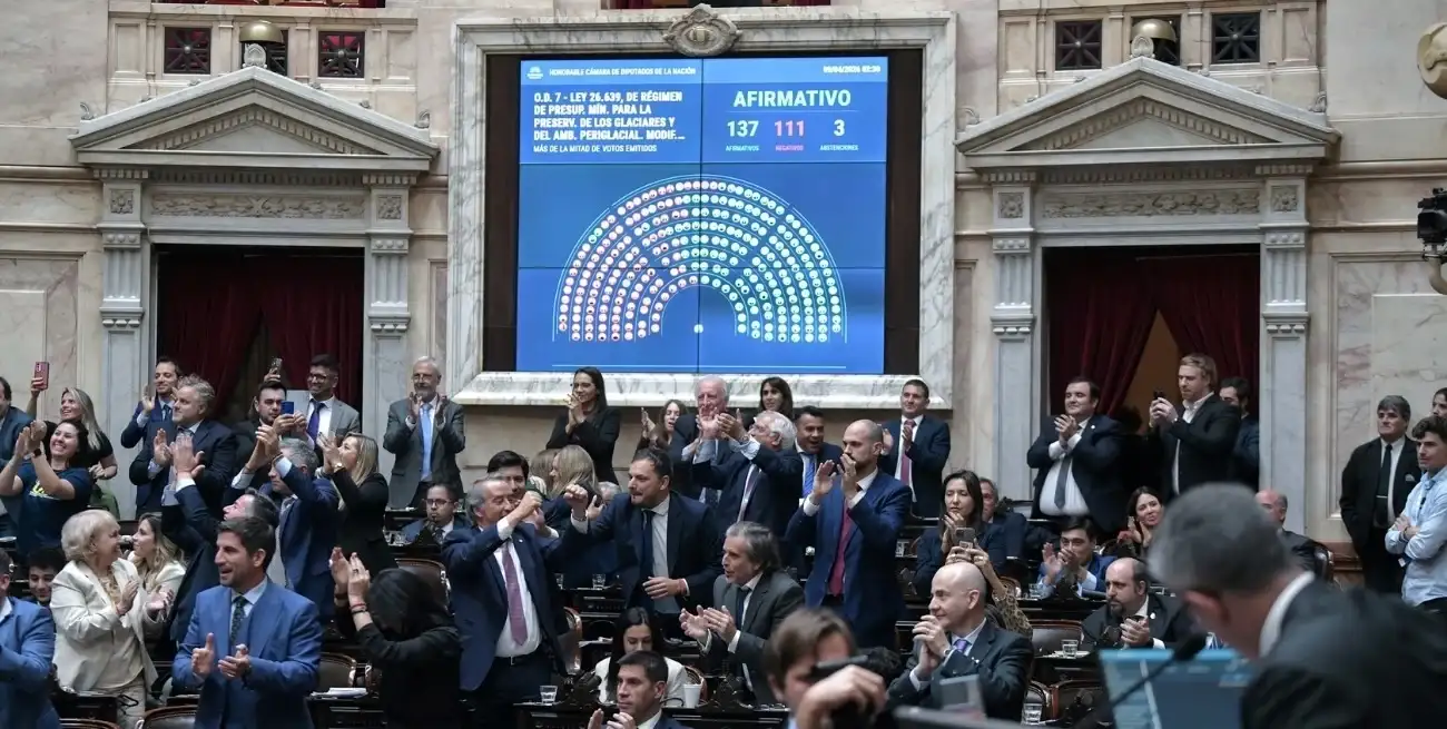 Se aprobó la Ley de Glaciares, con 137 votos a favor