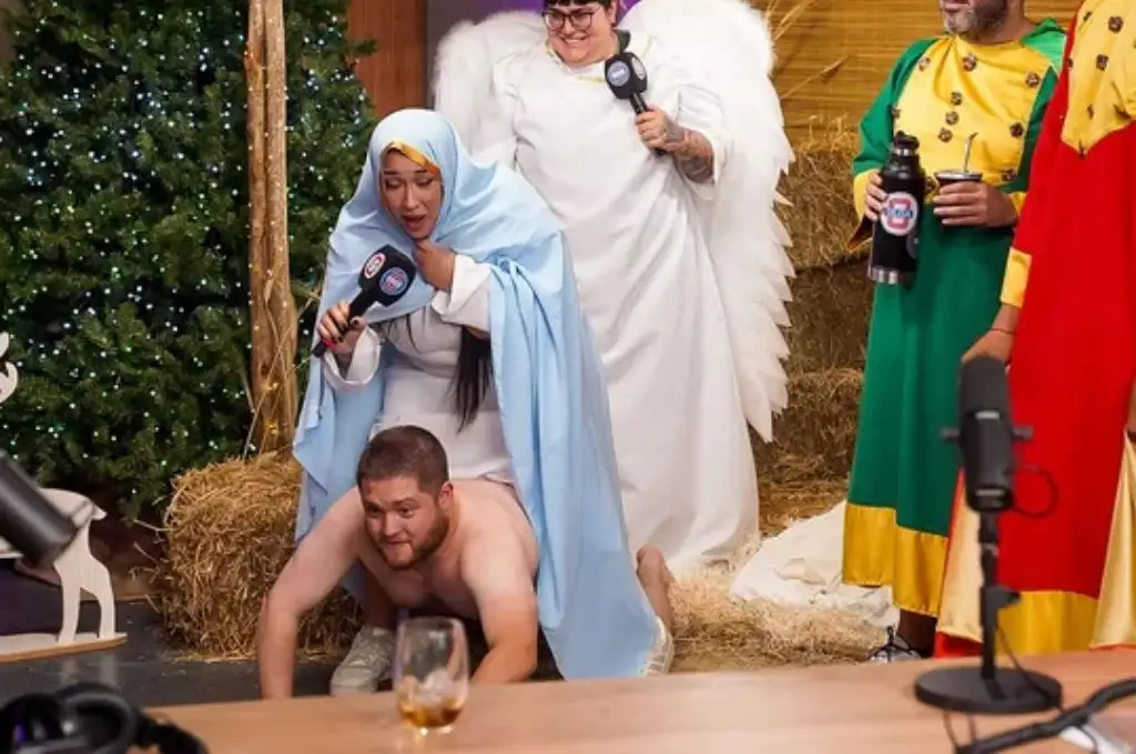 Denunciaron a Olga por la parodia del "pesebre viviente".
