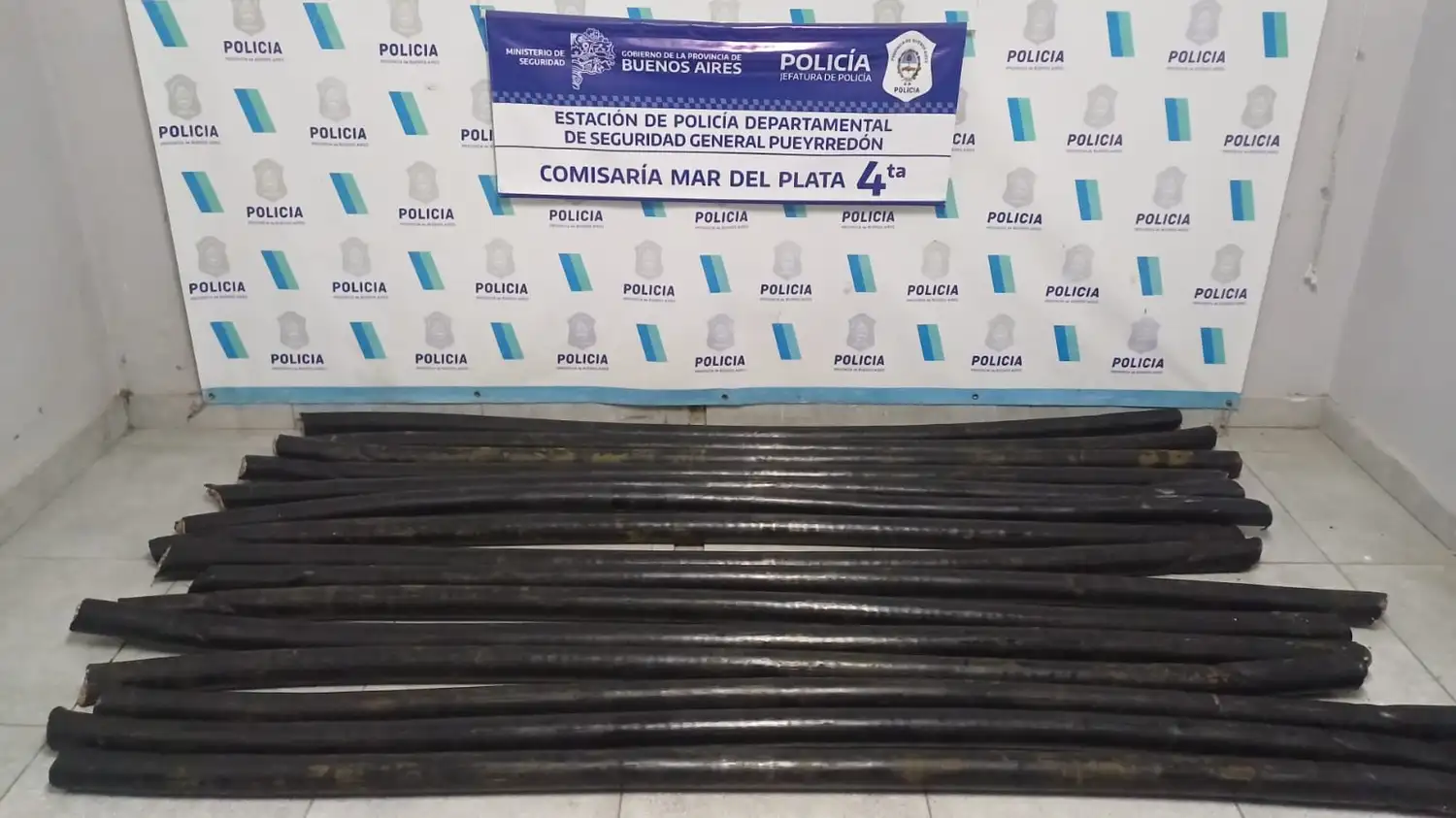 El joven tenía 15 tramos de cable de fibra óptica en su poder.
