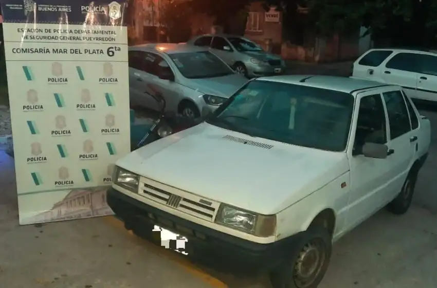 Robó cables en un auto robado