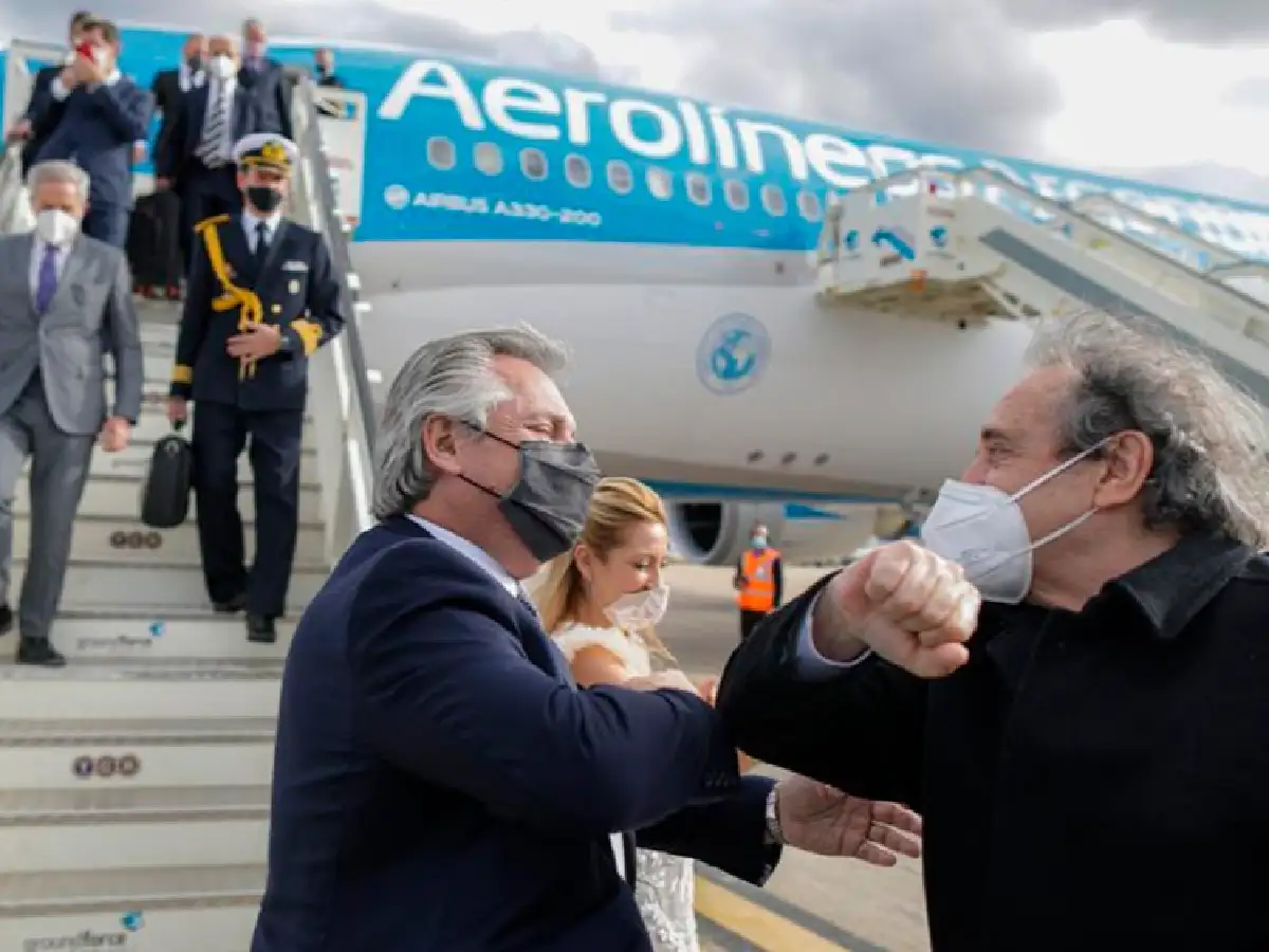 Alberto Fernández, arribó al país luego su gira por Europa
