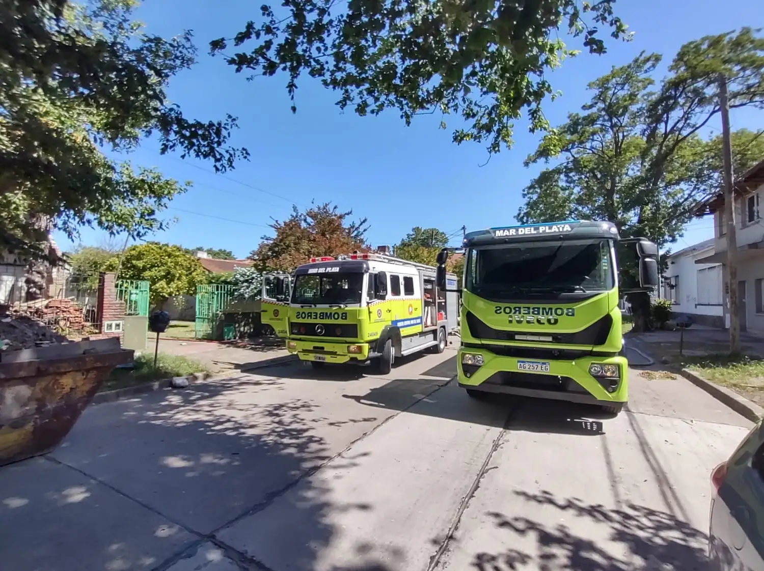 El foco ígneo se desató alrededor de las 16:00 en el domicilio ubicado en Misiones y Necochea.