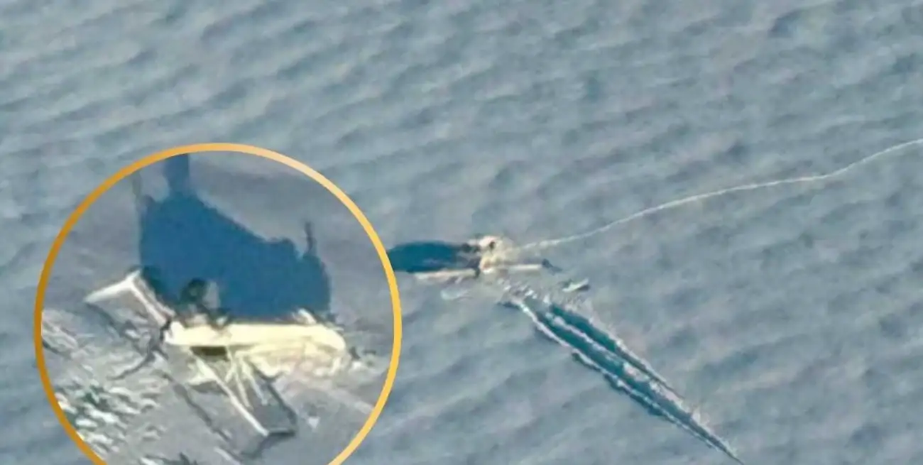 Así quedó la aeronave. Foto: Gentileza Canal12