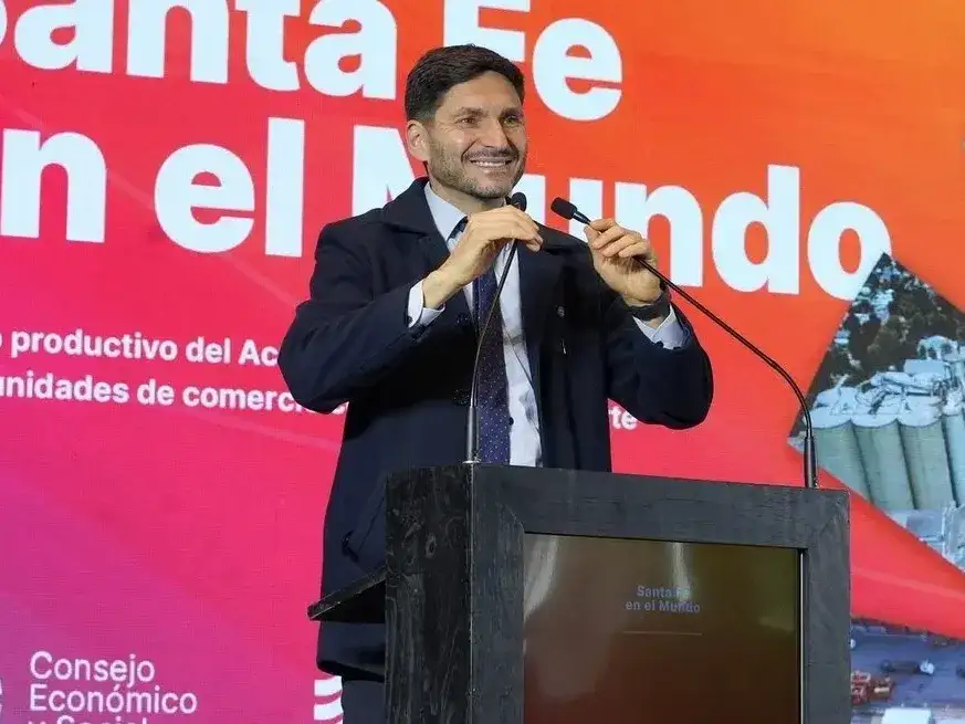 Pullaro este jueves desde Rosario. Crédito: Gobierno de Santa Fe