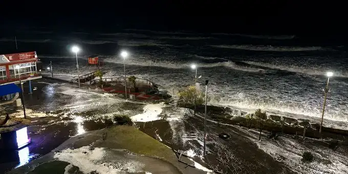 Temporal extremo en la costa bonaerense.