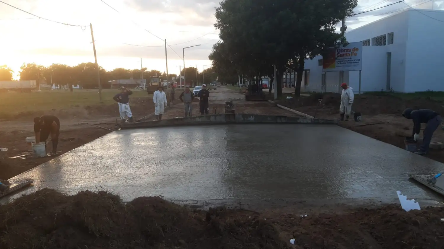 Trabajos con hormigonado y preparación de calzadas