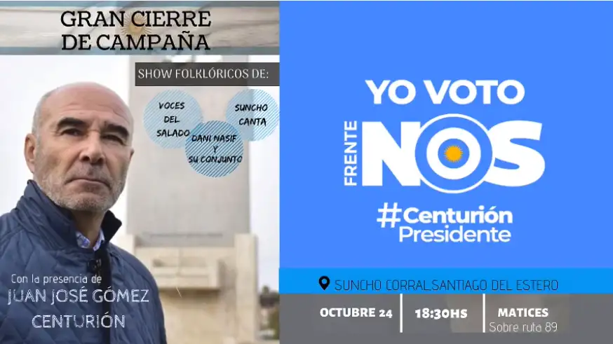 Gómez Centurión cerró su campaña con un festival folclórico en Suncho Corral