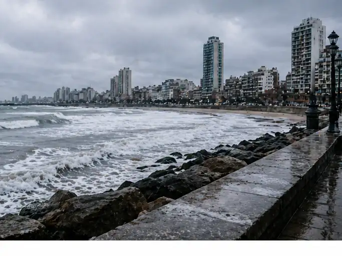 Viernes frío, húmedo y con neblina en Mar del Plata