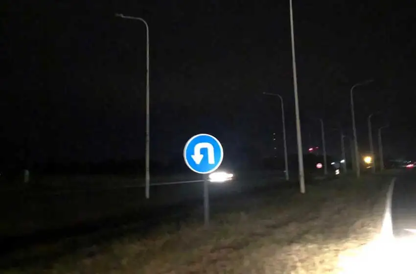 Preocupación de los vecinos por la falta de luminarias en la Ruta 226