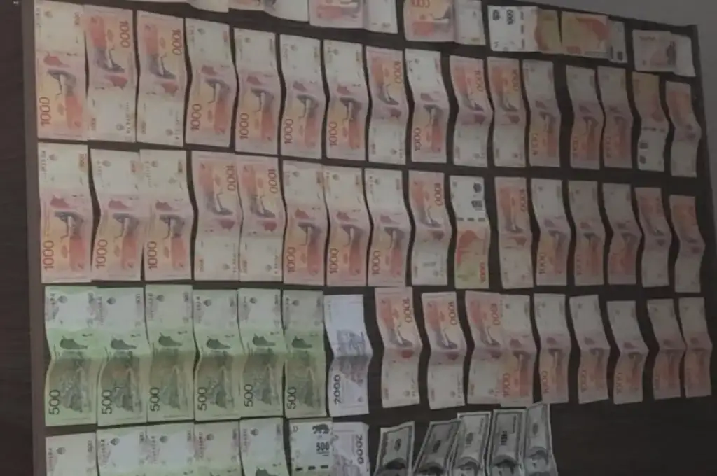 Se encontraron en su poder varios dólares y otros billetes argentinos.