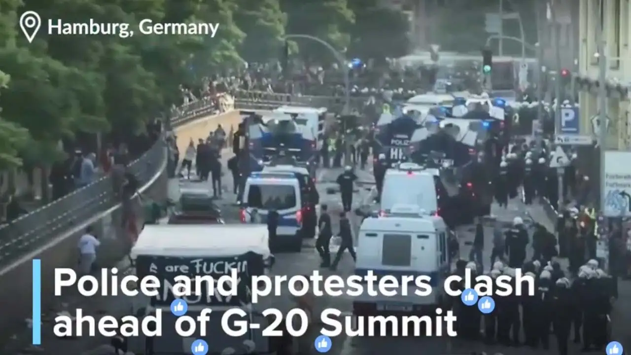 Incidentes en la marcha contra el G20 en Hamburgo