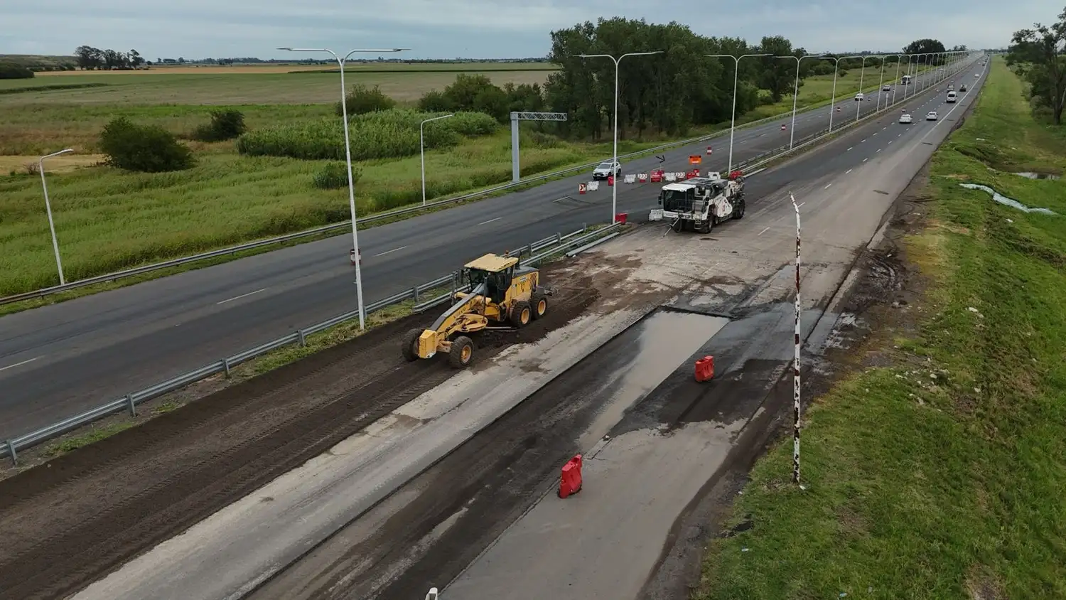 Se completó la construcción de los tres carriles en la mano hacia Rosario. Foto: GSF