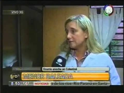 Menor baleada en Colastiné